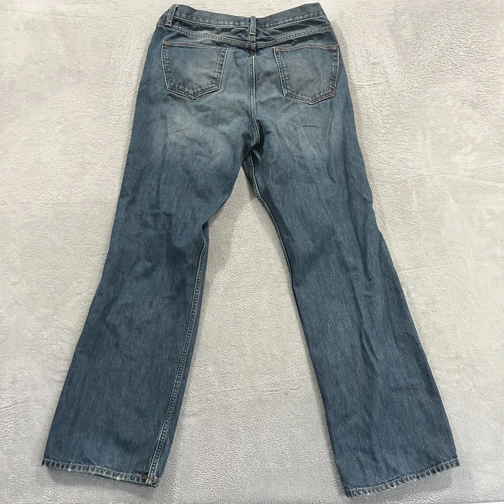 Banana Republic‎ Men 35x34 (fit 34x33) Relaxed Straight Jeans Blue Fade Western